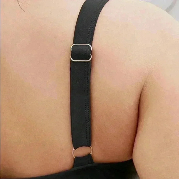 NWT!Black floral full coverage, swim dress size 12 or large - Picture 8 of 9